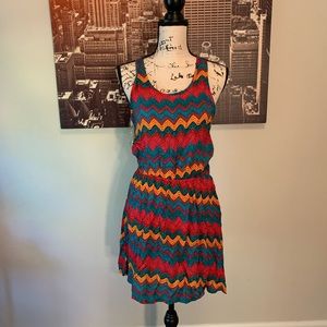 Multi Colored Print Mini Dress